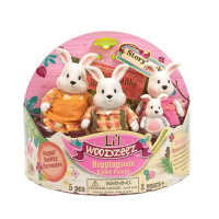 Набір фігурок Li'l Woodzeez Сім'я Кроликів 4од, книжка EN