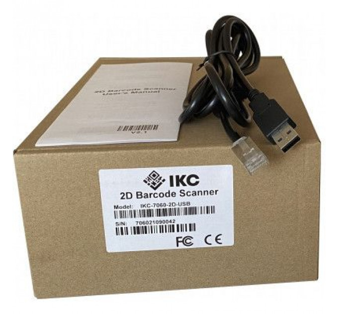Сканер штрих-коду ІКС ІКС-7060/2D USB, BLACK (IKC-7060-2D-USB)