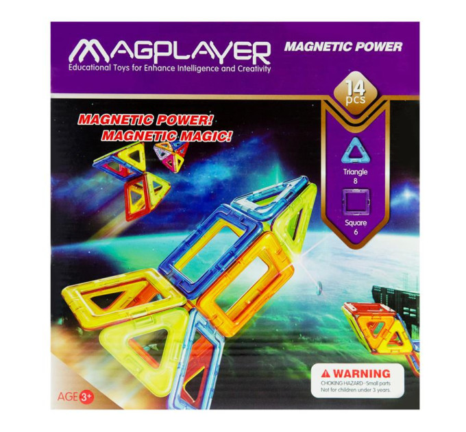 Magplayer Конструктор Magplayer магнітний набір 14ел