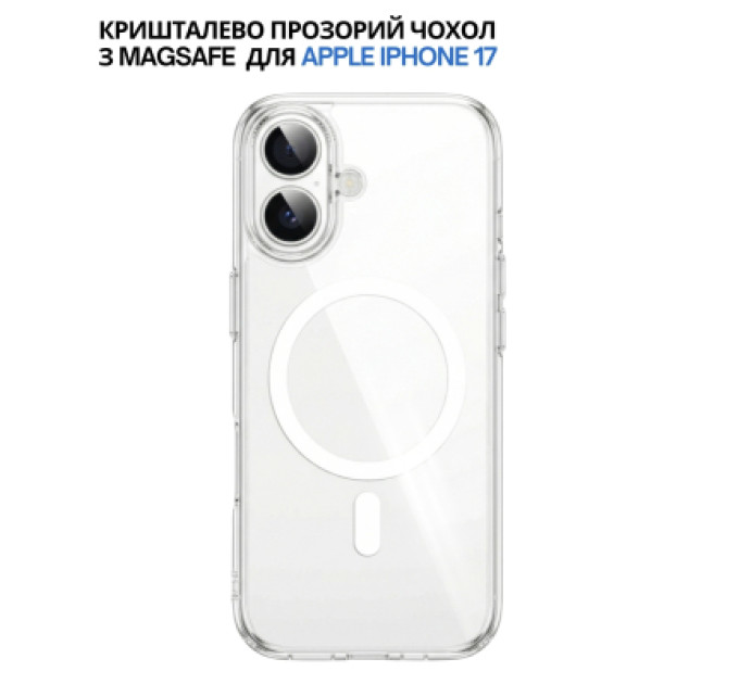 BeCover Чохол до мобільного телефона BeCover FIBRA Crystal MagSafe Apple iPhone 17 (715366)