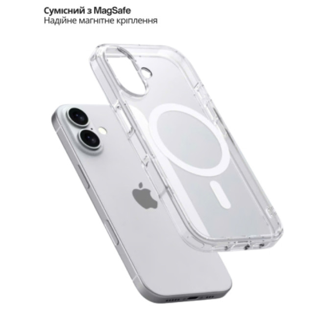BeCover Чохол до мобільного телефона BeCover FIBRA Crystal MagSafe Apple iPhone 17 (715366)
