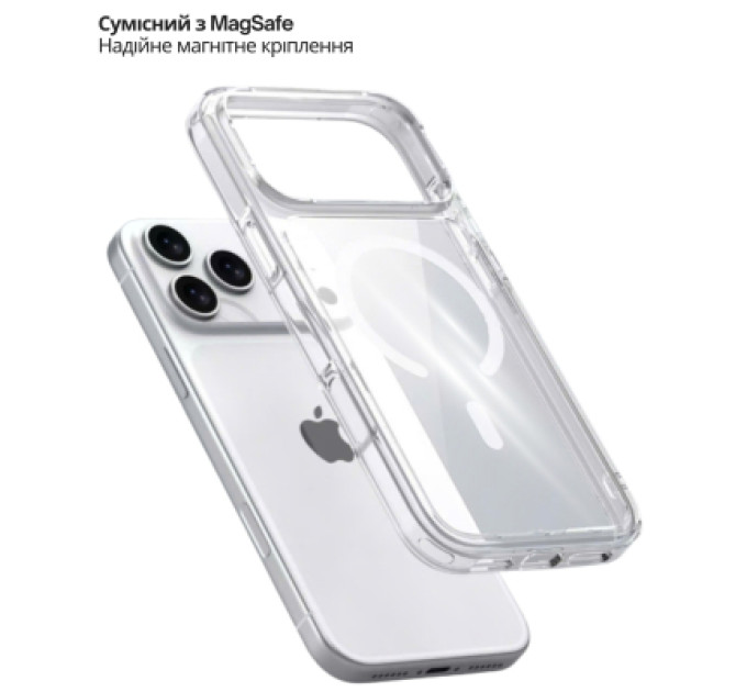 BeCover Чохол до мобільного телефона BeCover FIBRA Crystal MagSafe Apple iPhone 17 Pro (715369)
