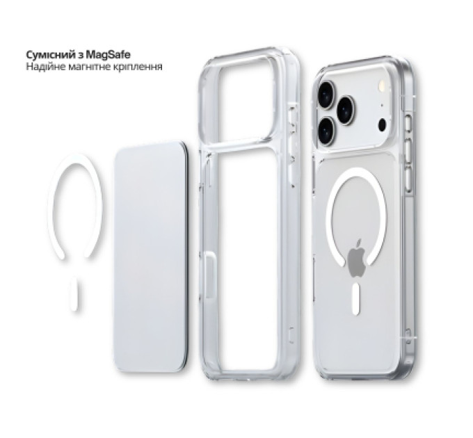 BeCover Чохол до мобільного телефона BeCover FIBRA Crystal MagSafe Apple iPhone 17 Pro Max (715370)