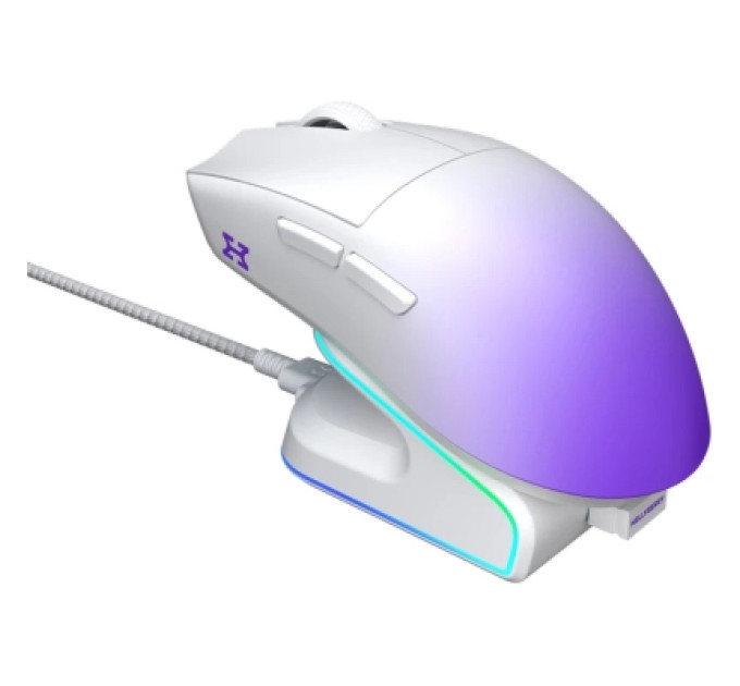 Hator Мишка Hator Hellyberry HM47 Pro RGB Wireless/Bluetooth/USB White/Violet (HM47PRO_white_violet)