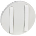 Legrand Furniture Лицьова панель slim вимикача 2-клавішного Legrand Celiane, білий