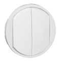 Legrand Furniture Лицьова панель 2-клавішного вимикача Legrand Celiane, білий