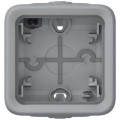 Legrand Furniture Коробка 1 пост для накладного монтажу з мембранними сальниками Legrand Plexo, сірий