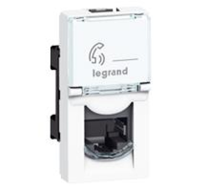 Legrand SCS Розетка Legrand Mosaic, CAT 5e, RJ45, FTP, інформаційна, 1 модуль, білий