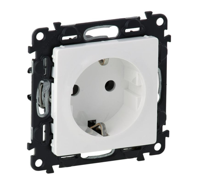 Legrand Furniture Розетка 2К+З зі шторками Legrand Valena LIFE, 16А 250V, автоматичні клеми, білий