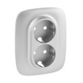 Legrand Furniture Лицьова панель подвійної розетки Schuko Legrand Valena ALLURE, IN*MATIC, алюміній