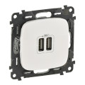 Legrand Furniture Розетка подвійна USB для зарядки Legrand Valena ALLURE, білий