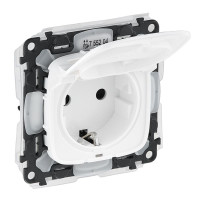 Розетка 2К+З зі шторками Legrand Valena ALLURE, IP44, білий,