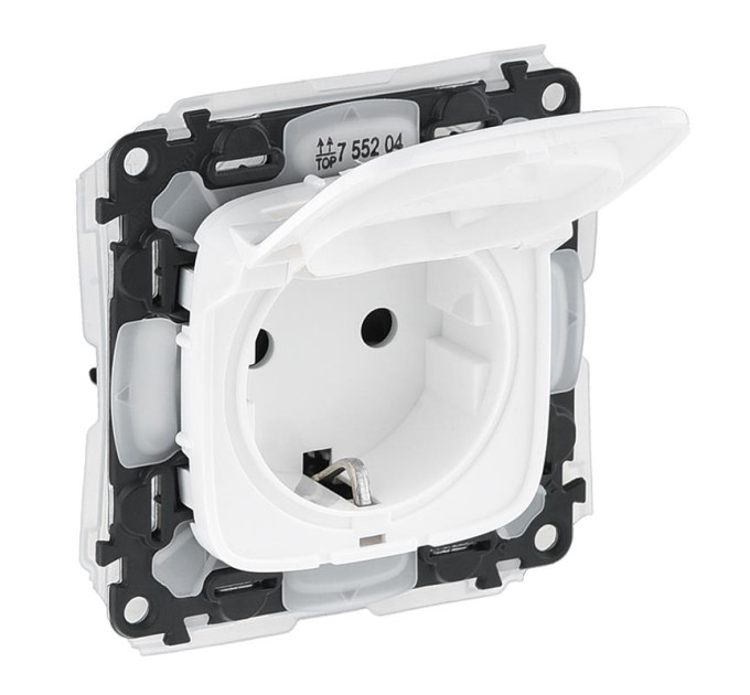 Legrand Furniture Розетка 2К+З зі шторками Legrand Valena ALLURE, IP44, білий