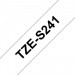 Стрічка для принтера етикеток UKRMARK B-S-T241P-BK/WT, сумісна з TZES241, 18мм х 8м. black on white (900607)