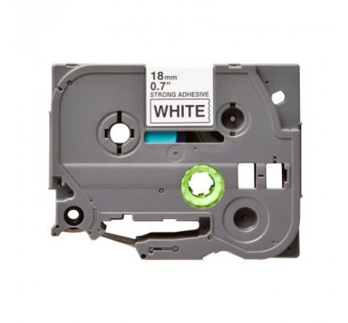 Стрічка для принтера етикеток UKRMARK B-S-T241P-BK/WT, сумісна з TZES241, 18мм х 8м. black on white (900607)