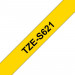 Стрічка для принтера етикеток UKRMARK B-S-T621P-BK/YE, сумісна з TZES621, 9мм х 8м. black on yellow (900606)