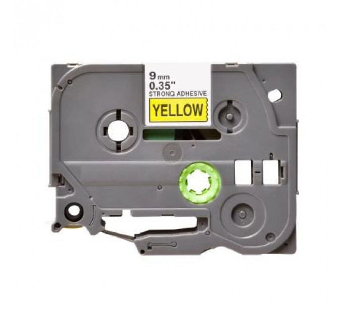 Стрічка для принтера етикеток UKRMARK B-S-T621P-BK/YE, сумісна з TZES621, 9мм х 8м. black on yellow (900606)
