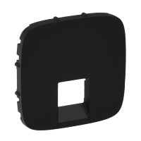 Лицьова панель подвійної розетки RJ11/RJ45 Legrand Valena ALLURE, IN*MATIC, антрацит