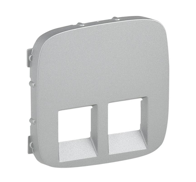 Legrand Furniture Лицьова панель подвійної розетки RJ11/RJ45 Legrand Valena ALLURE, IN*MATIC, алюміній