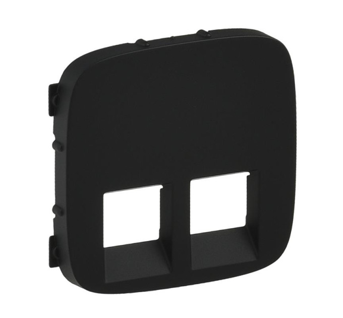 Legrand Furniture Лицьова панель подвійної розетки RJ11/RJ45 Legrand Valena ALLURE, IN*MATIC, антрацит