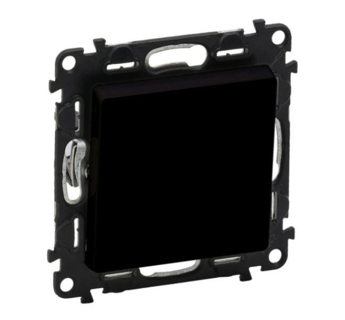 Legrand Furniture Вимикач 1-клавішний Legrand Valena Life, 10AX, 250V, автоматичні клеми, матовий чорний