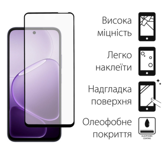 Dengos Скло захисне Dengos Full Glue OPPO A6x 4G / A6k 4G / A6 4G Black (TGFG-438)