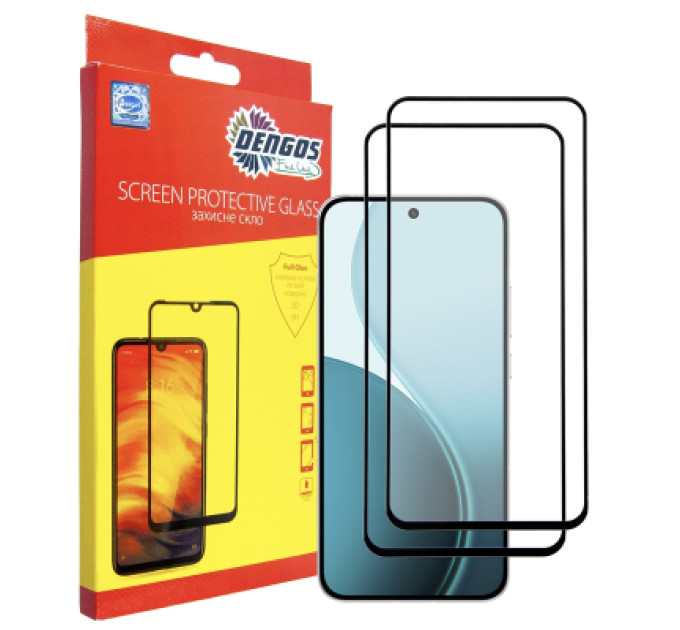 Dengos Скло захисне Dengos OPPO Reno14 / Reno14 F / Reno14 FS 5G Black 2 pcs (DG-TG2P-93)