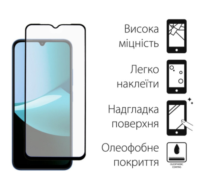 Dengos Скло захисне Dengos Xiaomi Redmi 15C Black 2 pcs (DG-TG2P-88)