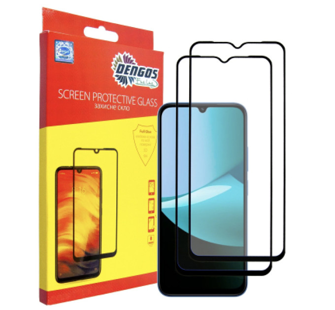 Dengos Скло захисне Dengos Xiaomi Redmi 15C Black 2 pcs (DG-TG2P-88)