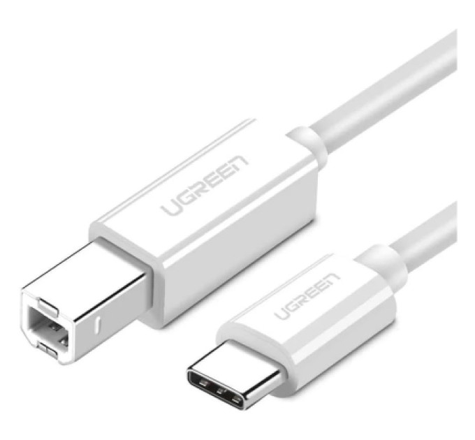 Ugreen Кабель для принтера Ugreen USB-C 2.0 to BM 1.5m white (40417)