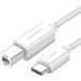 Ugreen Кабель для принтера Ugreen USB-C 2.0 to BM 1.5m white (40417)