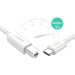 Ugreen Кабель для принтера Ugreen USB-C 2.0 to BM 1.5m white (40417)