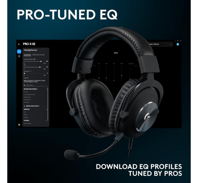 Logitech Гарнитура Logitech G Pro X SE Black (981-001470)