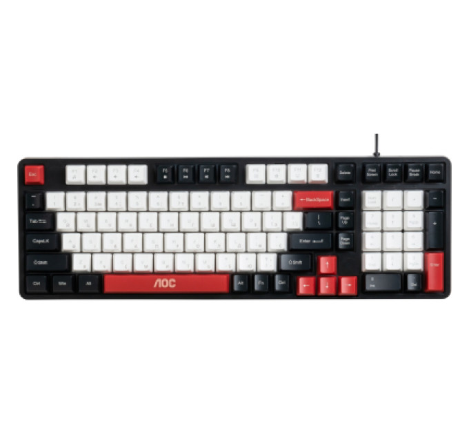 AOC Клавіатура AOC GK116H1 LED USB UA White/Red/Black (GK116H1/97)