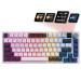 GamePro Клавіатура бездротова GamePro Asgard Valhalla QLAB Sakura Switch White With Display (MK160-W-D-QS-PRO)