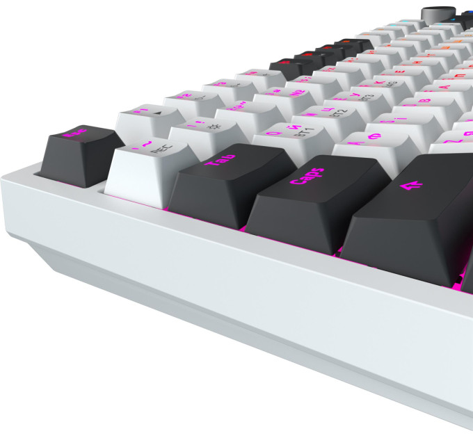 GamePro Клавіатура бездротова GamePro Asgard Valhalla QLAB Sakura Switch White With Display (MK160-W-D-QS-PRO)