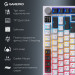 GamePro Клавіатура бездротова GamePro Asgard Valhalla QLAB Sakura Switch White With Display (MK160-W-D-QS-PRO)