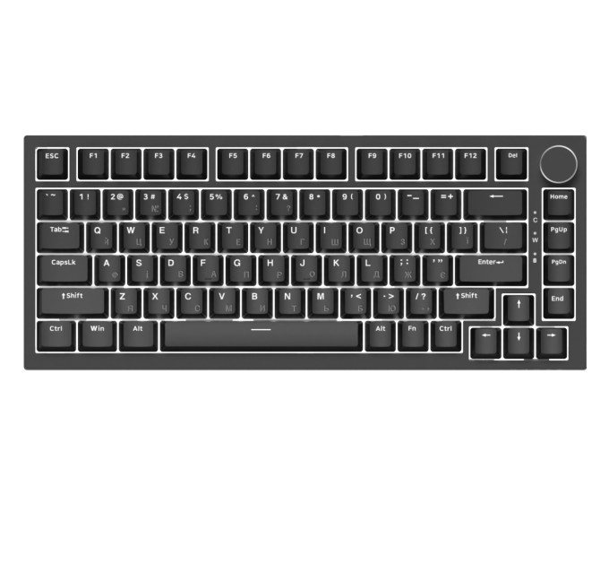 Ajazz Клавіатура Ajazz AK820 Red Switch Black USB-C (AK820-R-B)
