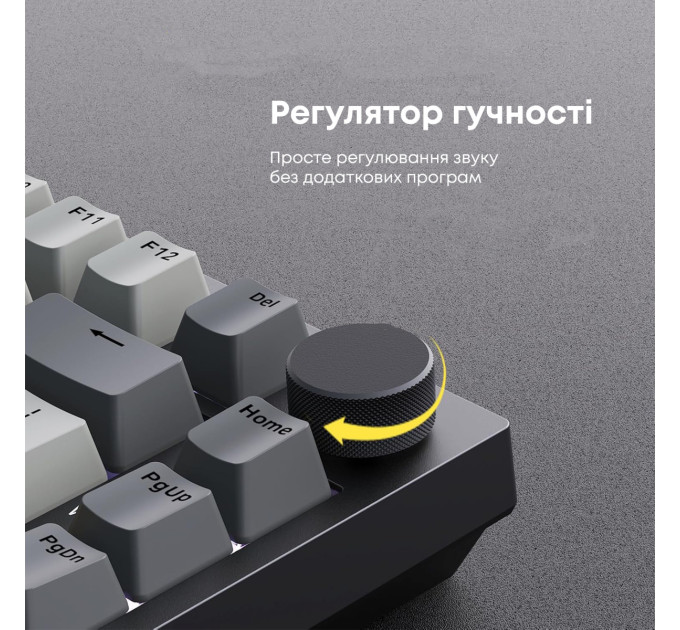 Ajazz Клавіатура Ajazz AK820 Sea Salt Switch Black USB-C (AK820-SS-BGY)
