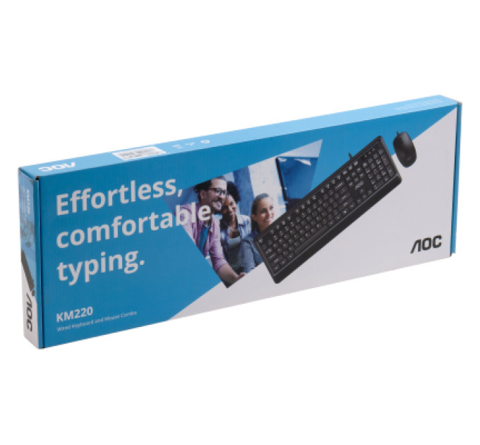 AOC Комплект AOC KM220B USB UA Black (KM220B/97)