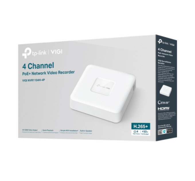 TP-Link Реєстратор для відеоспостереження TP-Link VIGI-NVR1104H-4P