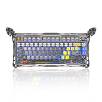 Клавіатура механічна GravaStar Mercury K1 Pro 80keys, GravaStar x Kailh Speedy Mint, BT/WL/USB, RGB, Interstellar Silver