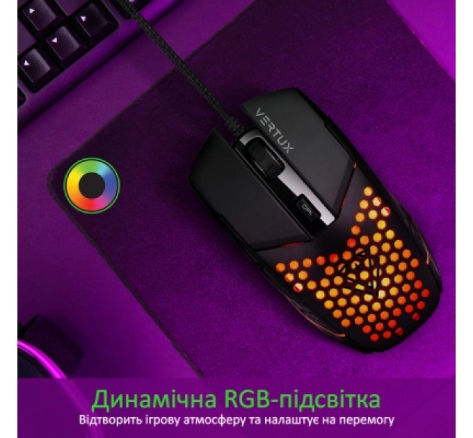 Мишка Vertux Katana USB Black (katana.black)