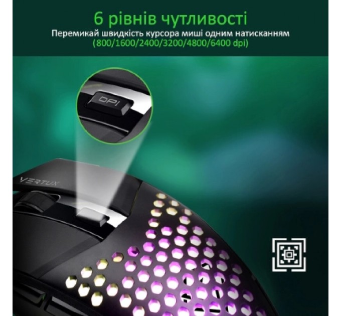 Мишка Vertux Katana USB Black (katana.black)