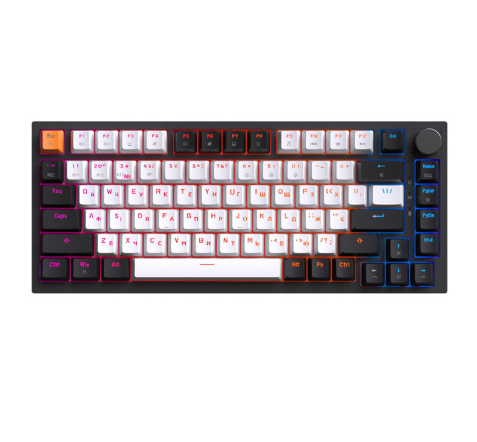 GamePro Клавіатура бездротова GamePro Asgard Valhalla QLAB Sakura Switch Black (MK160-B-QS-PRO)