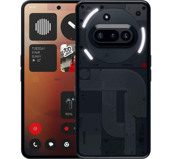 CMF-Nothing Смартфон Nothing Phone (3a) 6.77" 12/256ГБ, 2SIM, 5000мА•год, чорний