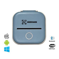 Принтер чеків UKRMARK P02BL Bluetooth, блакитний (900936)