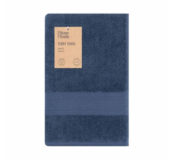 ARDESTO Textiles Рушник махровий ARDESTO SuperSoft 70х140см, 100% бавовна, синій
