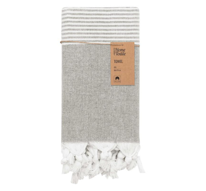 ARDESTO Textiles Рушник ARDESTO SPA 90х170см, 100% бавовна, сірий темний
