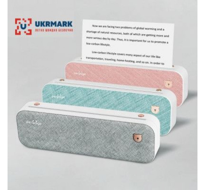 Принтер чеків UKRMARK A40PK А4, Bluetooth, USB, рожевий (900798)